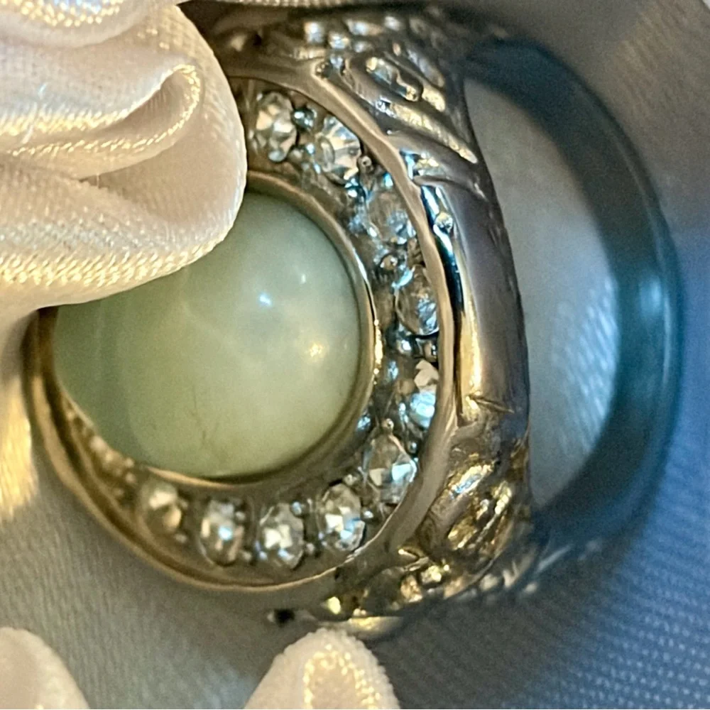 Amazonite Stainless Steel Ring, 7 - Picture 2 of 7
